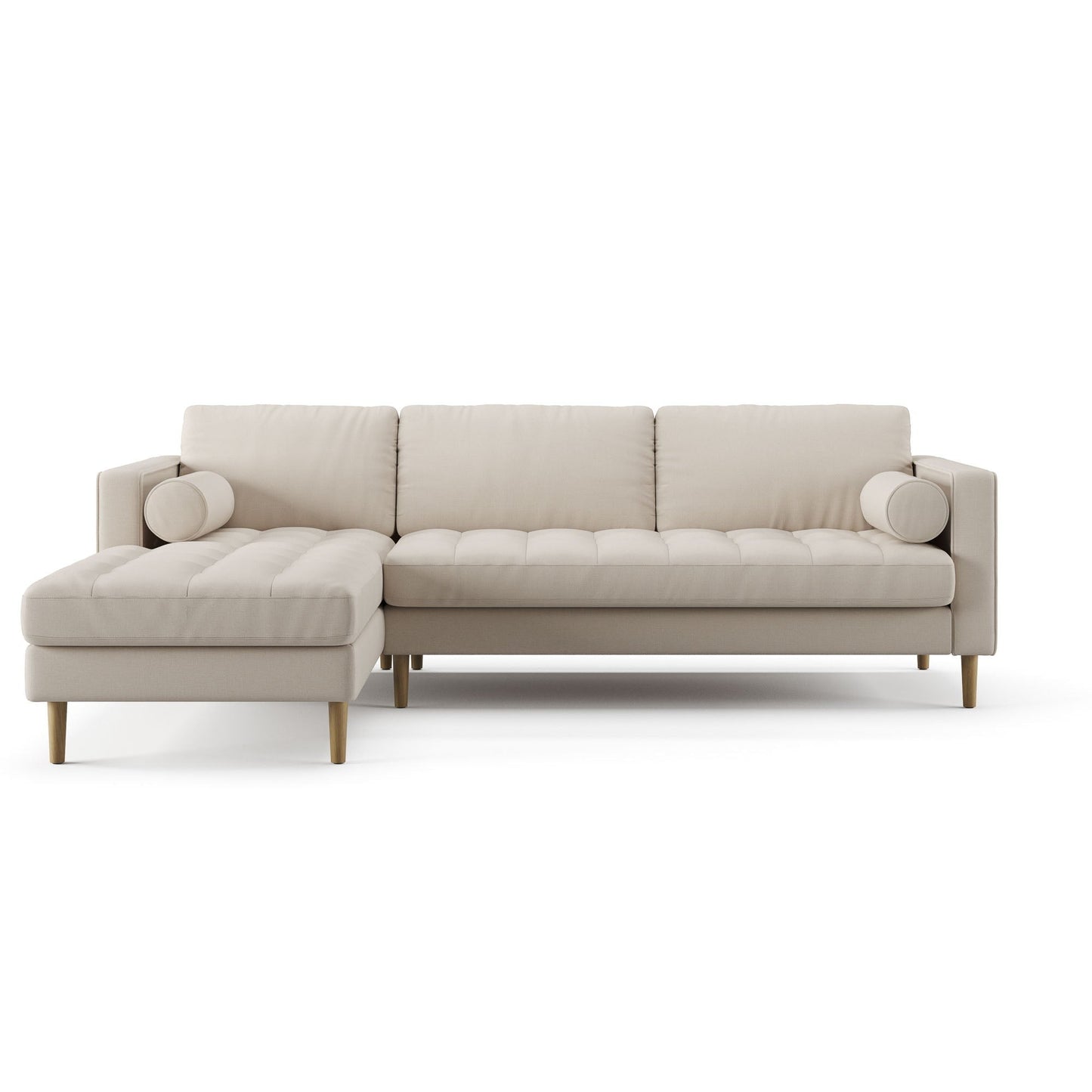 Palo Sofa T | L-Shaped Right Sectional with Chaise (8.25 feet length) | Tufted