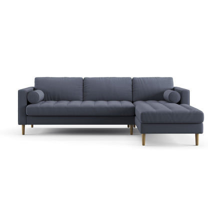 Palo Sofa T | L-Shaped Right Sectional with Chaise (8.25 feet length) | Tufted