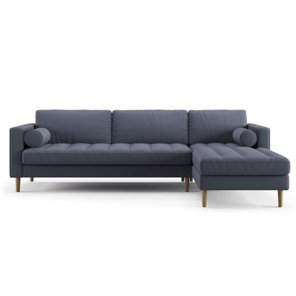 Palo Sofa T | L-Shaped Sectional with Chaise (8.25 feet length) | Tufted