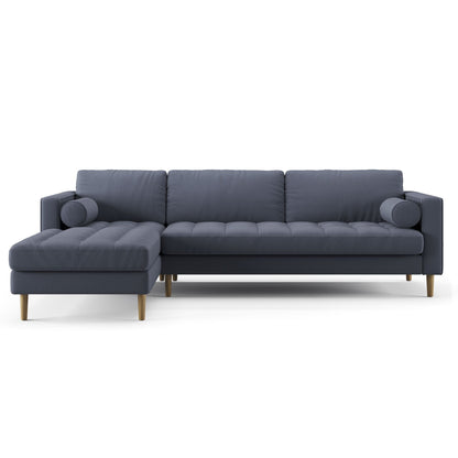Palo Sofa T | L-Shaped Sectional with Chaise (8.25 feet length) | Tufted
