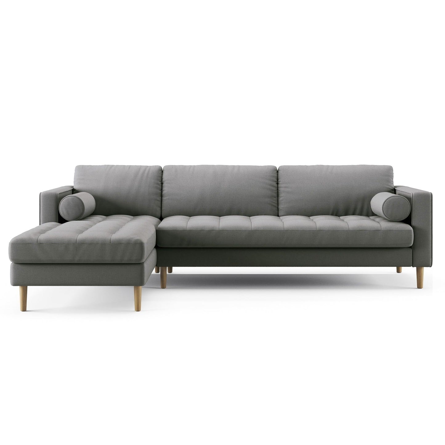 Palo Sofa T | L-Shaped Sectional with Chaise (8.25 feet length) | Tufted