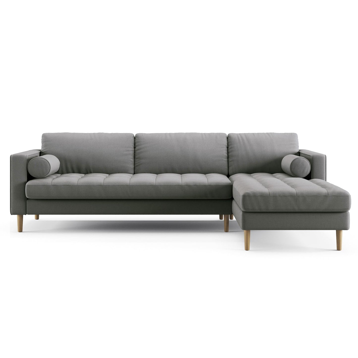 Palo Sofa T | L-Shaped Sectional with Chaise (8.25 feet length) | Tufted
