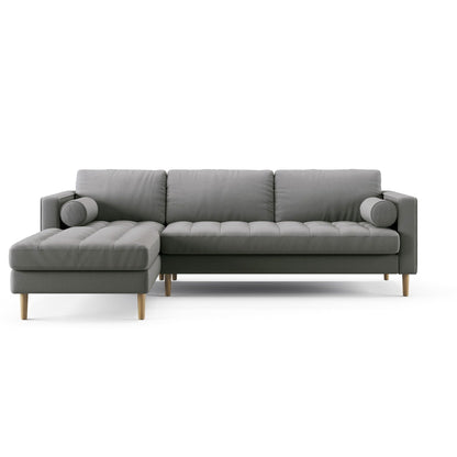 Palo Sofa T | L-Shaped Right Sectional with Chaise (8.25 feet length) | Tufted