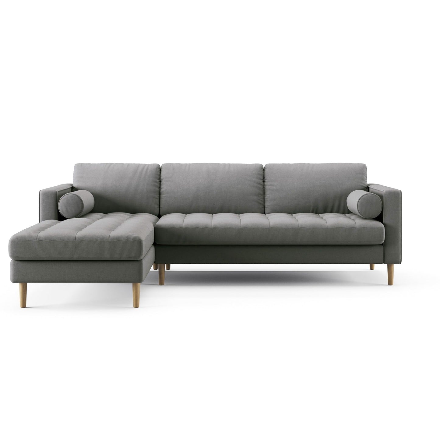 Palo Sofa T | L-Shaped Sectional with Chaise (8.25 feet length) | Tufted