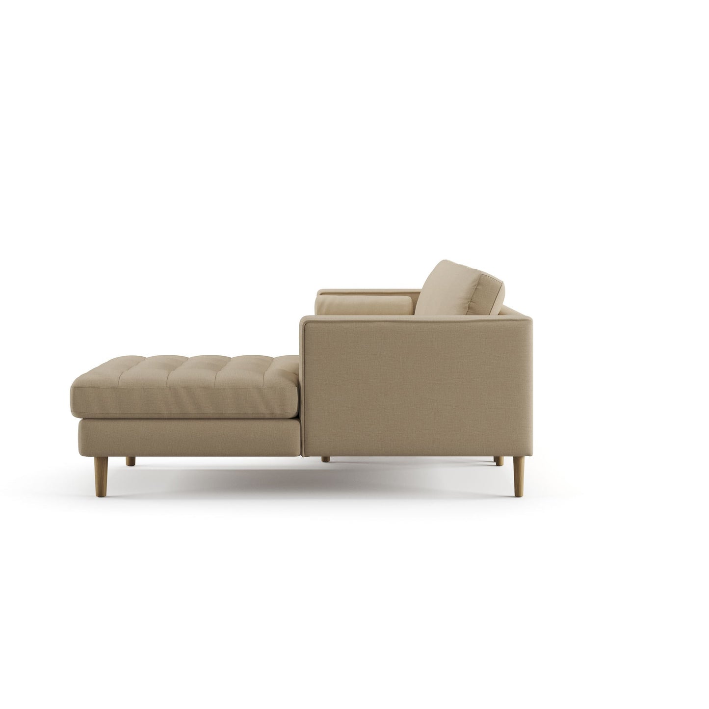 Palo Sofa T | L-Shaped Sectional with Chaise (8.25 feet length) | Tufted