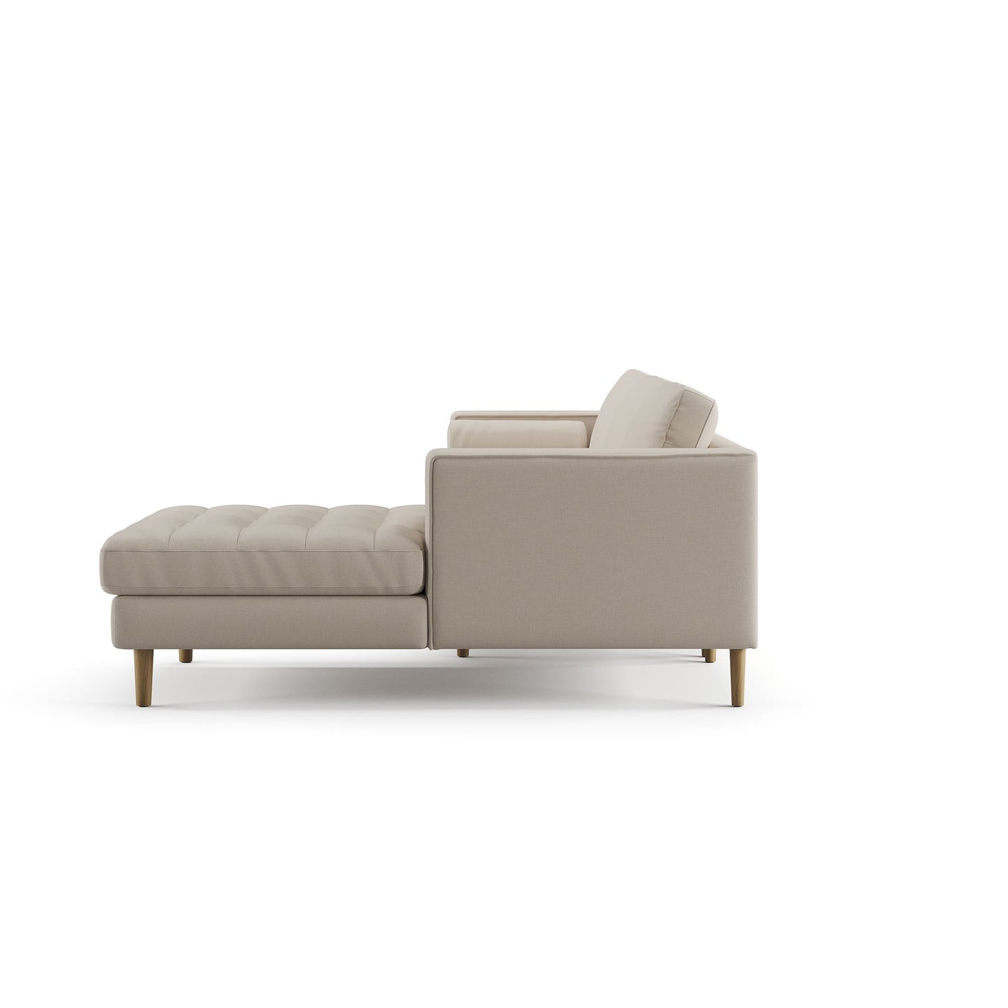 Palo Sofa T | L-Shaped Right Sectional with Chaise (8.25 feet length) | Tufted
