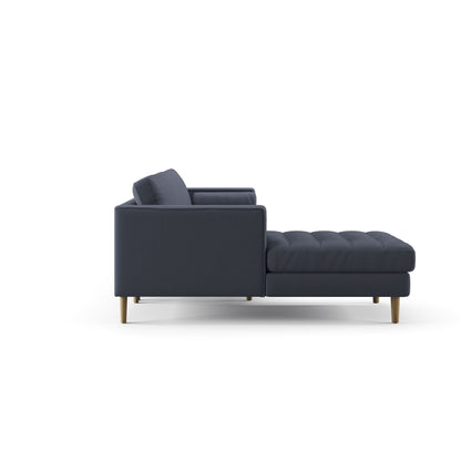 Palo Sofa T | L-Shaped Sectional with Chaise (8.25 feet length) | Tufted