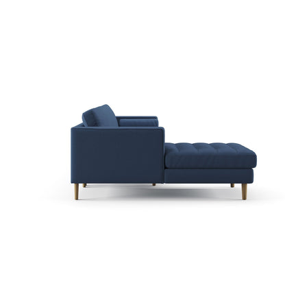 Palo Sofa T | L-Shaped Sectional with Chaise (8.25 feet length) | Tufted