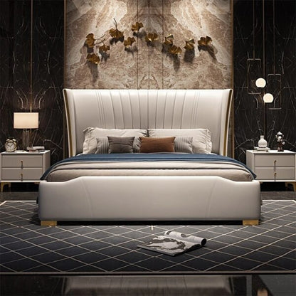 Texas Luxury Upholstered Bed Without Storage In Leatherette