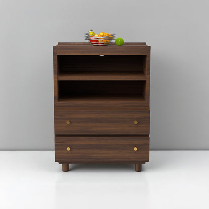 Stava Modular Credenza System | Solid Walnut/Teak/Oak Wood (4x1) | 3 Feet Length