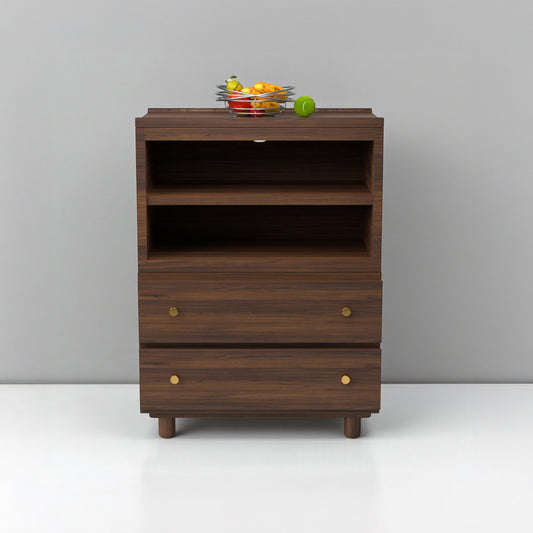 Stava Modular Credenza System | Solid Walnut/Teak/Oak Wood (4x1) | 3 Feet Length