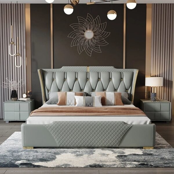 Master Luxury Upholstered Bed Without Storage In Fabric