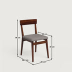 Middleton Chairs - Set of Two Chairs in Teak Stained Sheesham