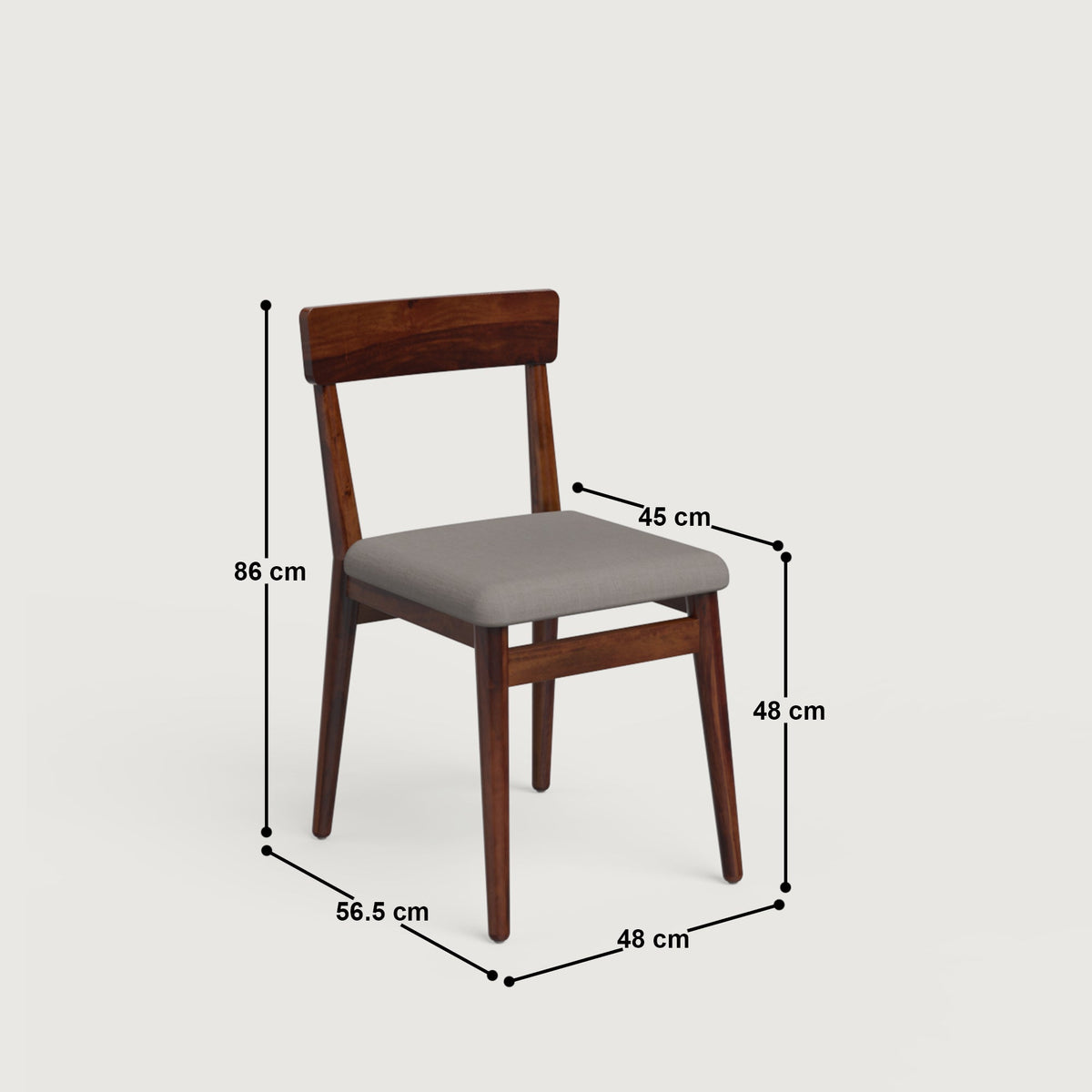 Middleton Chairs - Set of Two Chairs in Teak Stained Sheesham