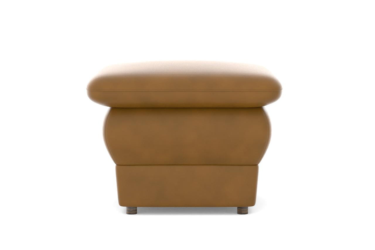 Chiffon Artificial Leather Ottoman