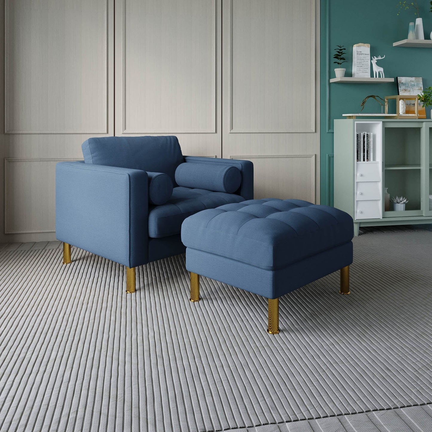 Palo Sofa Ottoman T  | 2.5 feet | Tufted