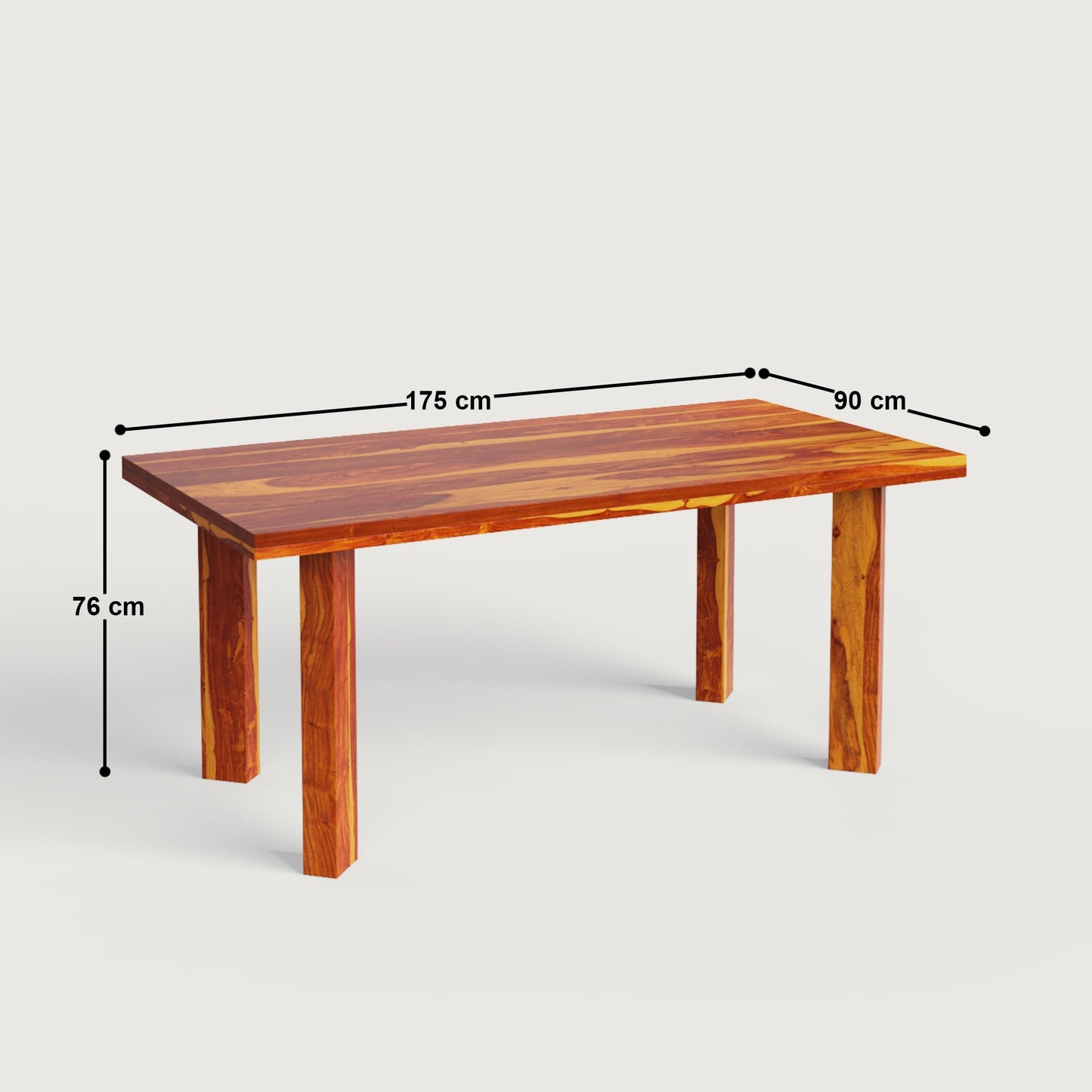 Owen Luxury Dining Table - 6 to 8 Seater Honey Sheesham