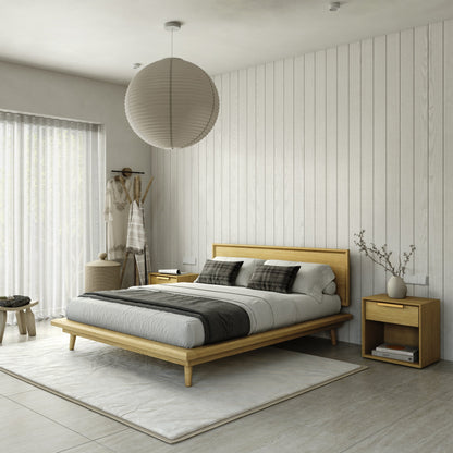 Bon Bed - Solid Teak/Walnut/Oak Wood (Queen)