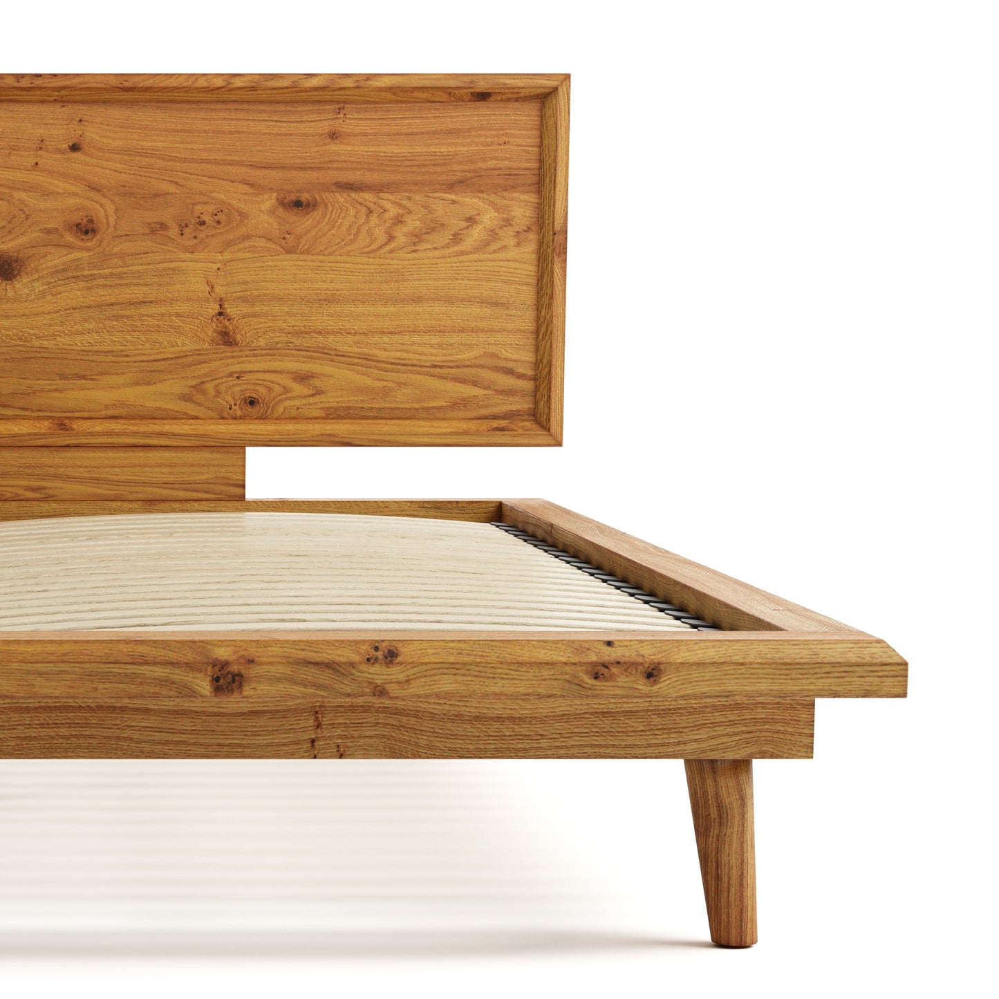 Bon Bed - Solid Teak/Walnut/Oak Wood (Queen)