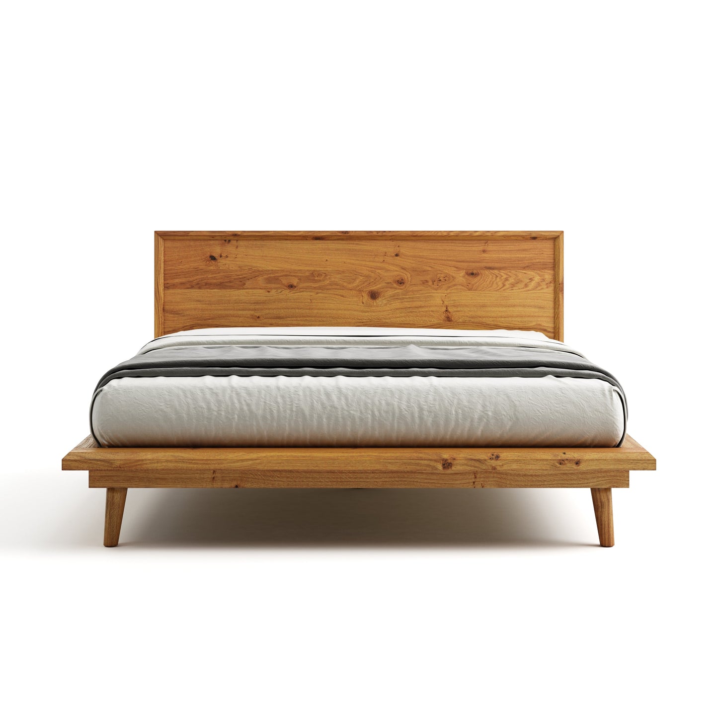 Bon Bed - Solid Teak/Walnut/Oak Wood (Queen)