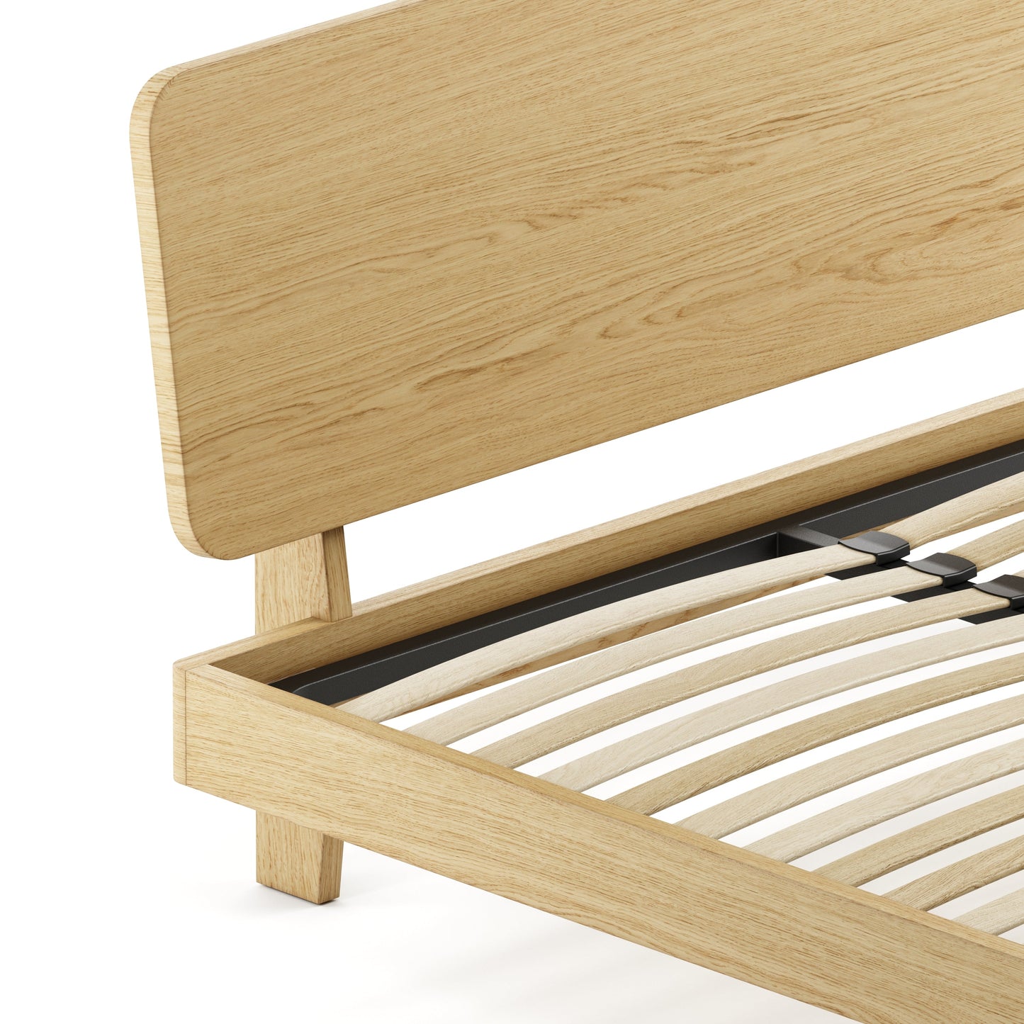 Mowa Bed - Solid Teak/Walnut/Oak Wood (Queen)