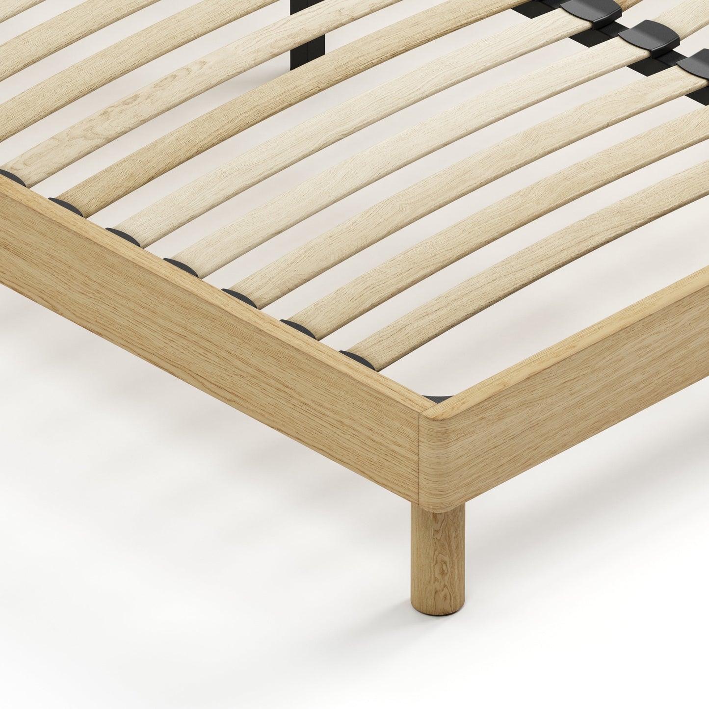 Mowa Bed - Solid Teak/Walnut/Oak Wood (Queen)