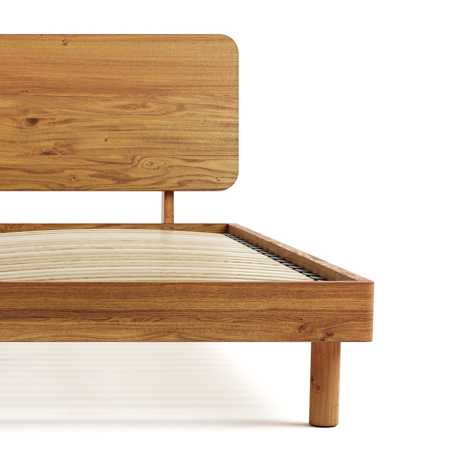 Mowa Bed - Solid Teak/Walnut/Oak Wood (Queen)