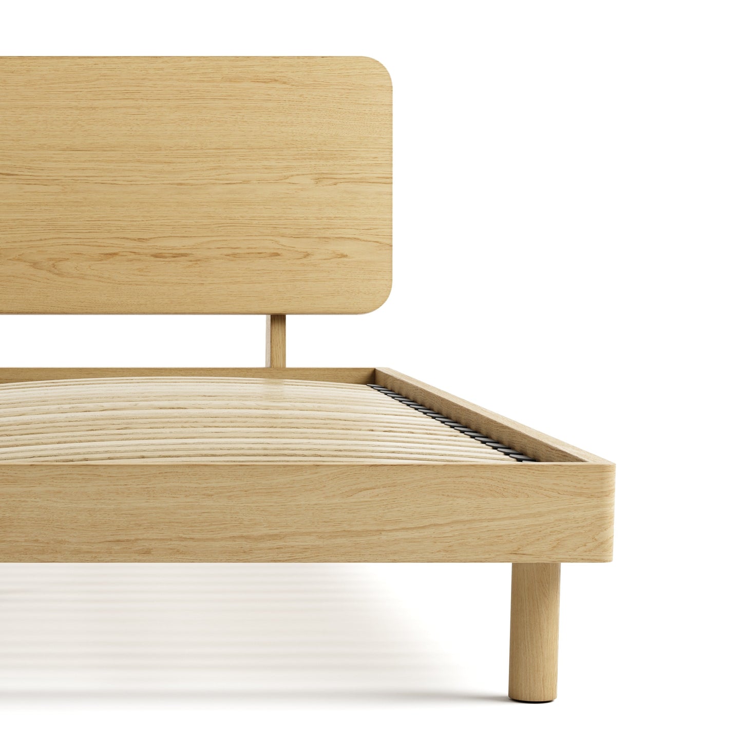 Mowa Bed - Solid Teak/Walnut/Oak Wood (Queen)