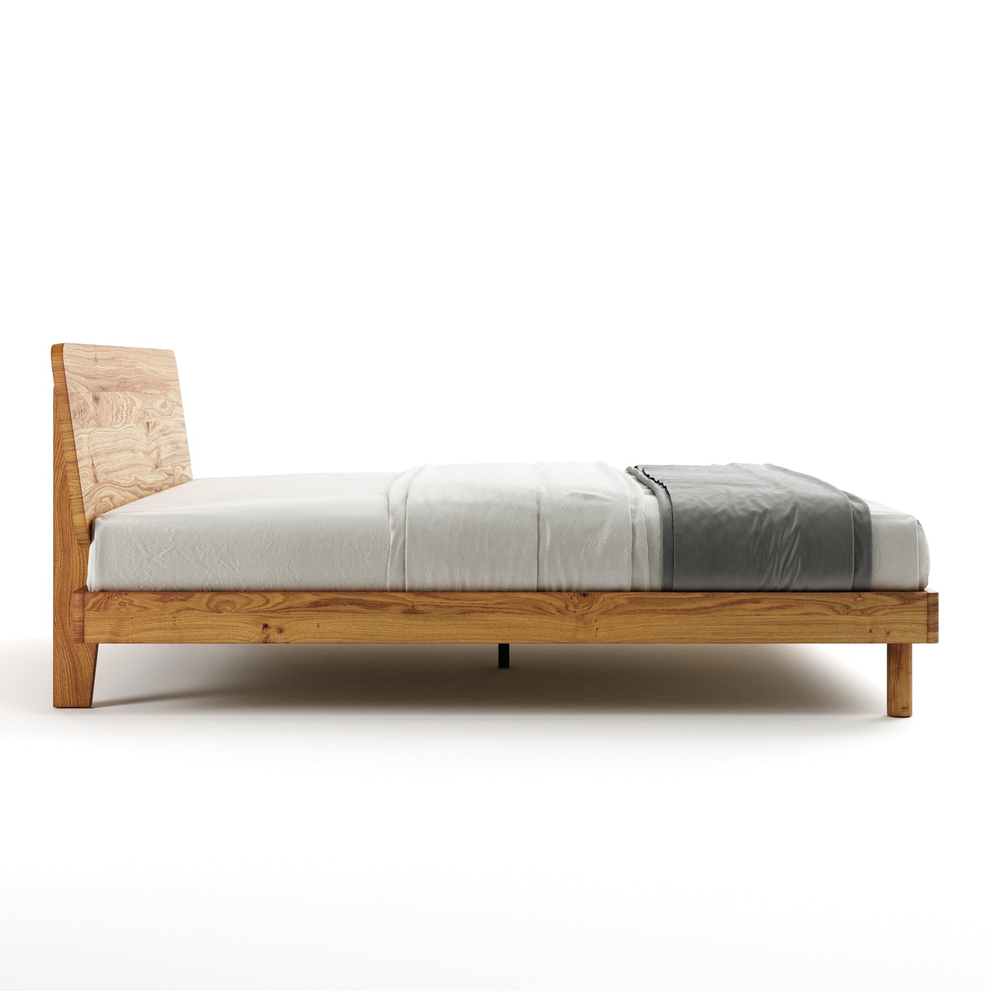 Mowa Bed - Solid Teak/Walnut/Oak Wood (King)