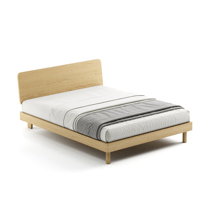 Mowa Bed - Solid Teak/Walnut/Oak Wood (Queen)