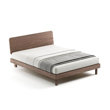 Mowa Bed - Solid Teak/Walnut/Oak Wood (Queen)