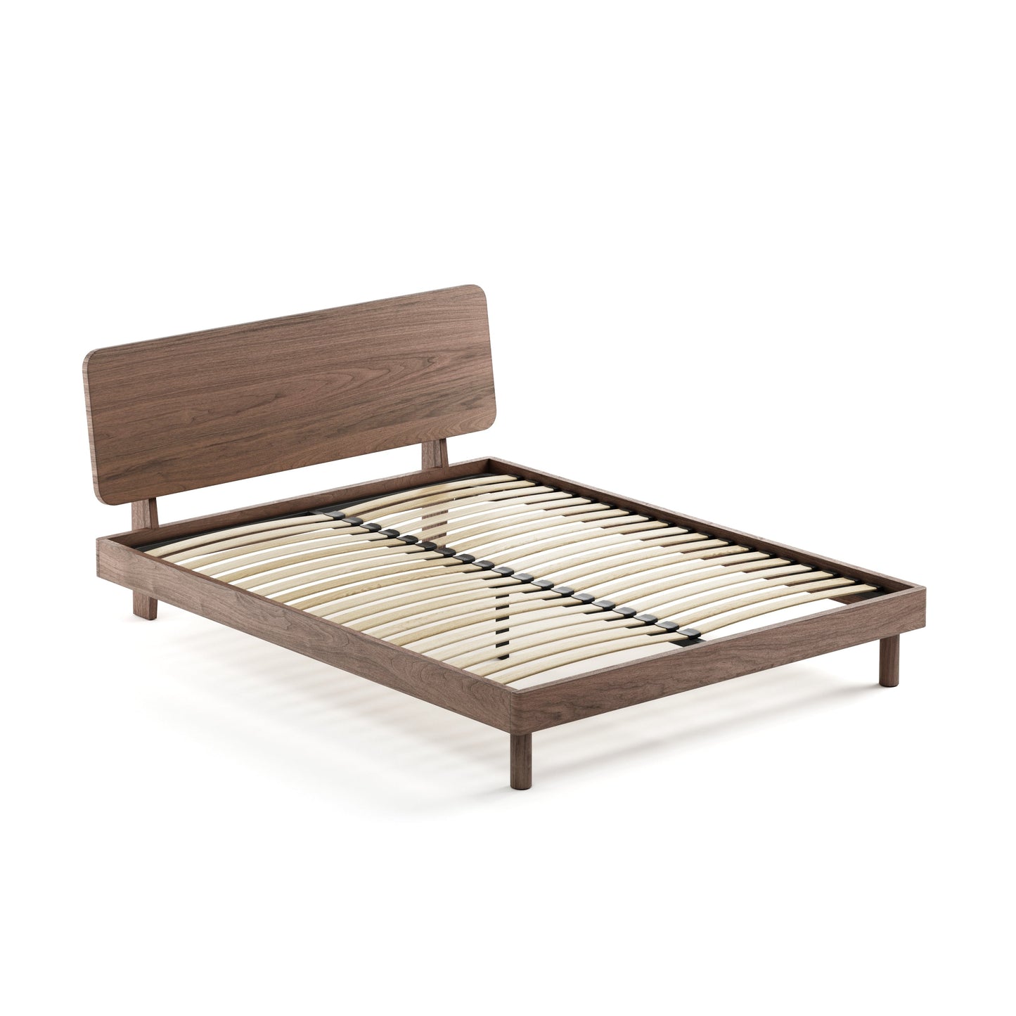 Mowa Bed - Solid Teak/Walnut/Oak Wood (Queen)