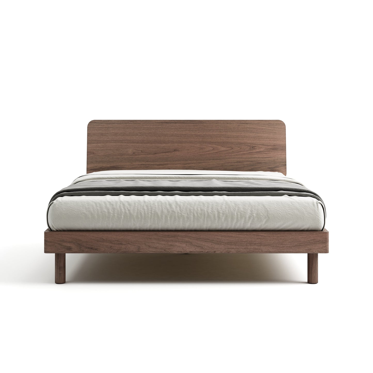 Mowa Bed - Solid Teak/Walnut/Oak Wood (Queen)