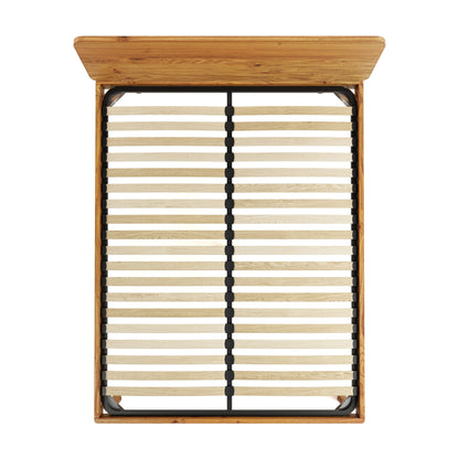 Mowa Bed - Solid Teak/Walnut/Oak Wood (Queen)