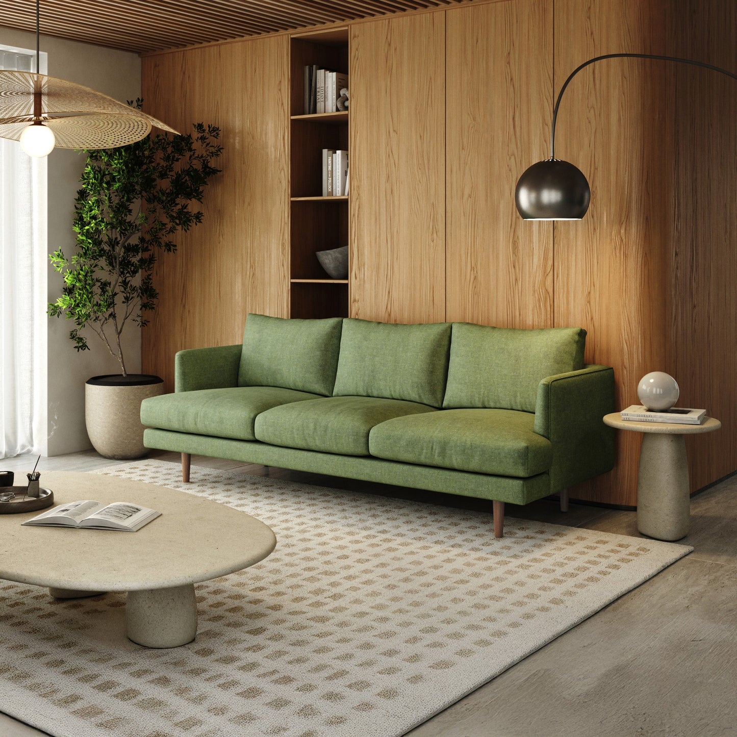 Anne Sofa | 3 Seater | Down-feather Back Cushion (7 feet) | Removable Fabric