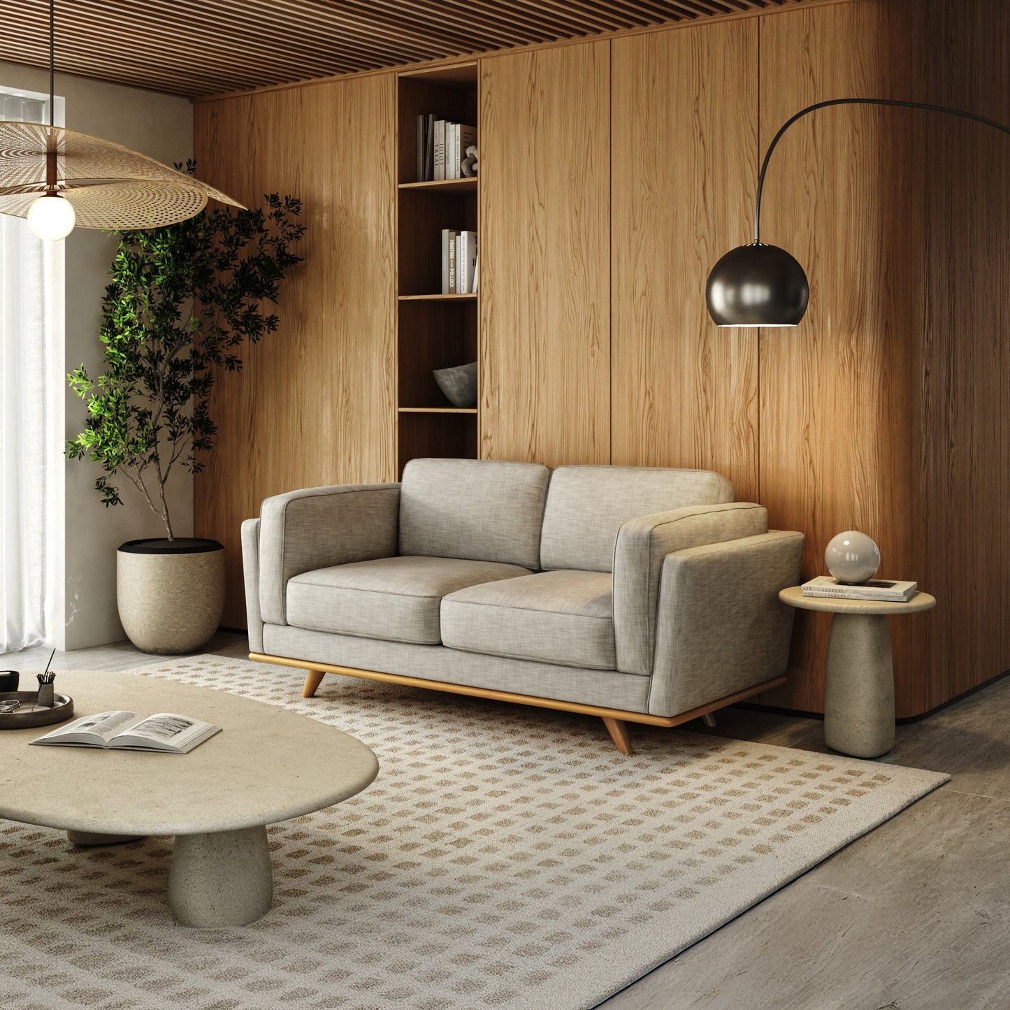 Lumo Sofa | 2 Seater | Polyfill Cushions (5.5 feet)