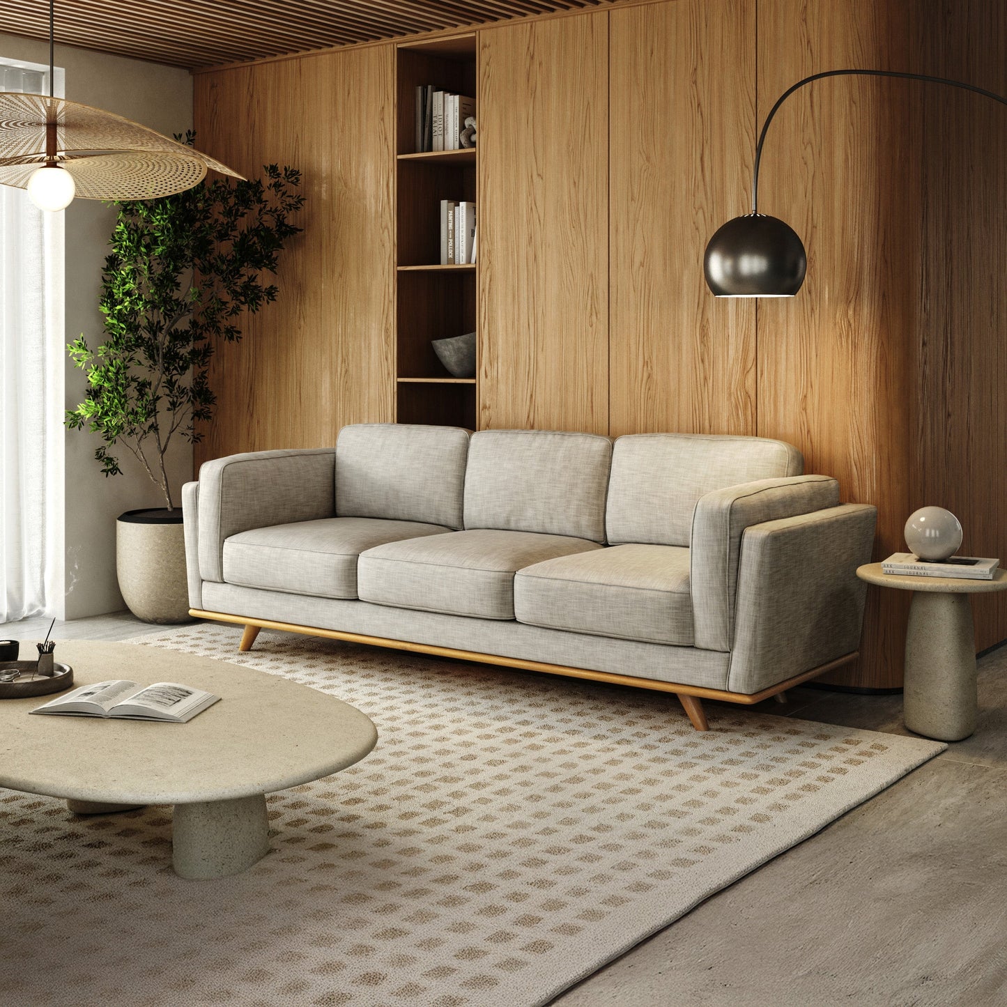 Lumo Sofa | 3 Seater | Down-feather Back Cushions (7.5 feet)