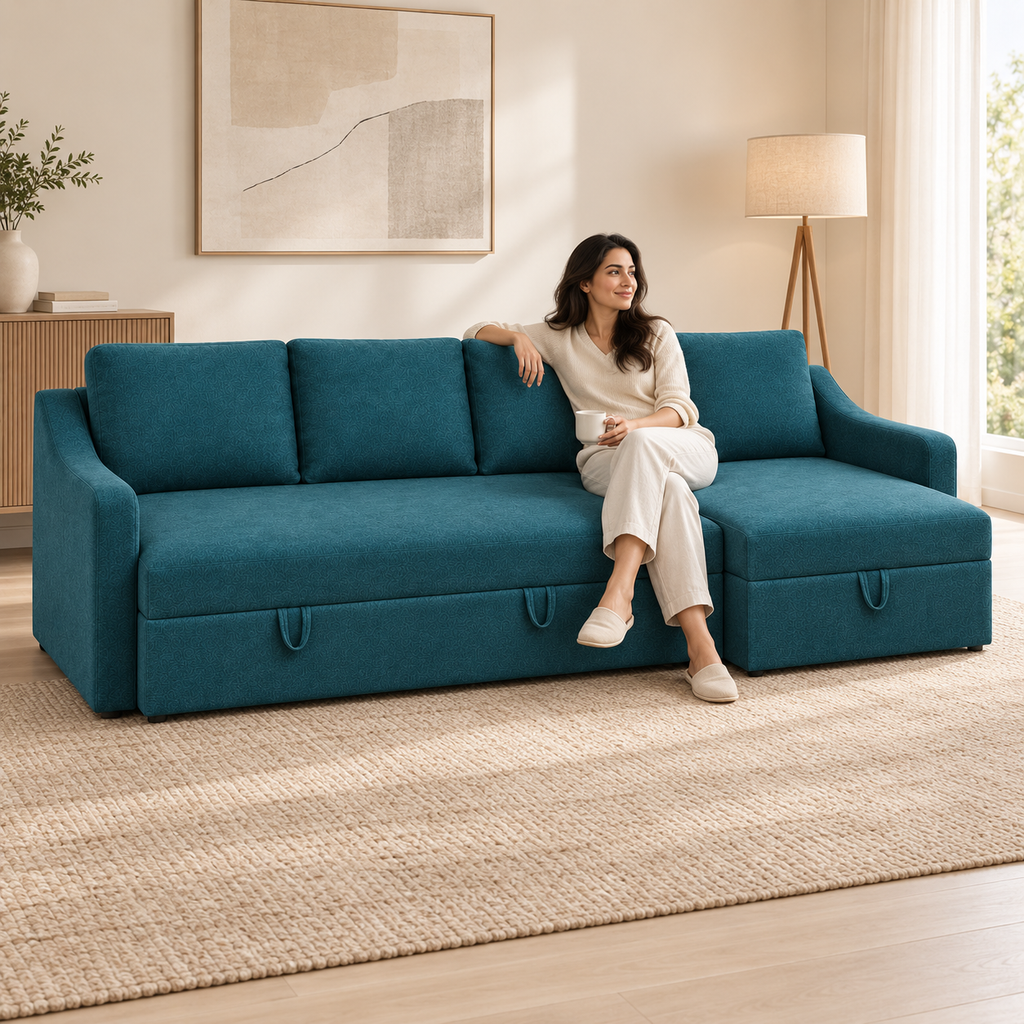 Plum Sofa Bed — 3+L