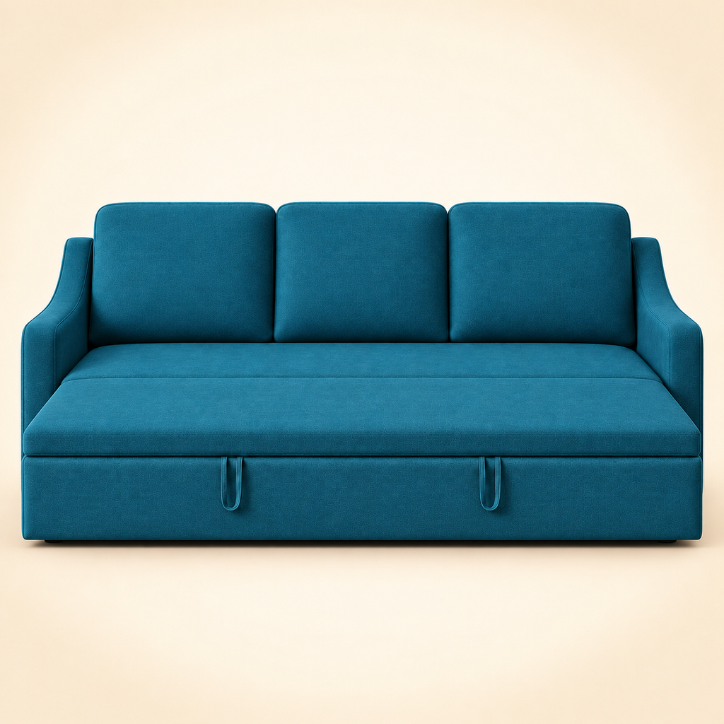 Plum Sofa Bed — 3 Seater