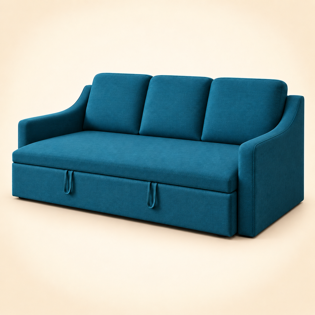 Plum Sofa Bed — 3 Seater