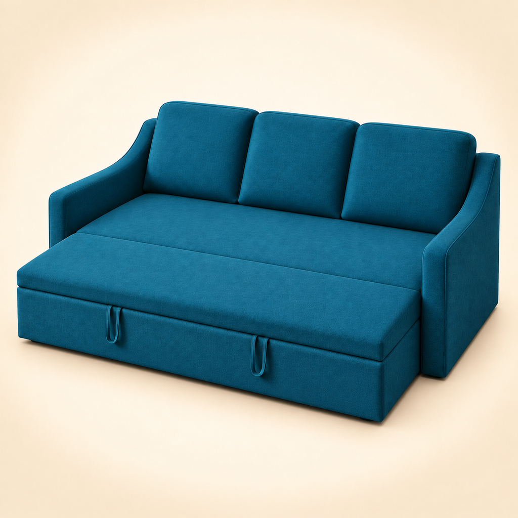 Plum Sofa Bed — 3 Seater