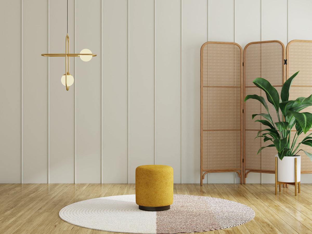 Curved Manhattan Pouf for Dresser | Pouf