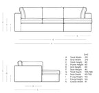 Seattle Sectional Sofa 2 Seater