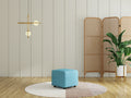 Wooden Square Pouf | Pouf
