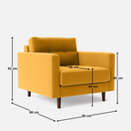 Svalbard 1 Seater Sofa - 35.4"