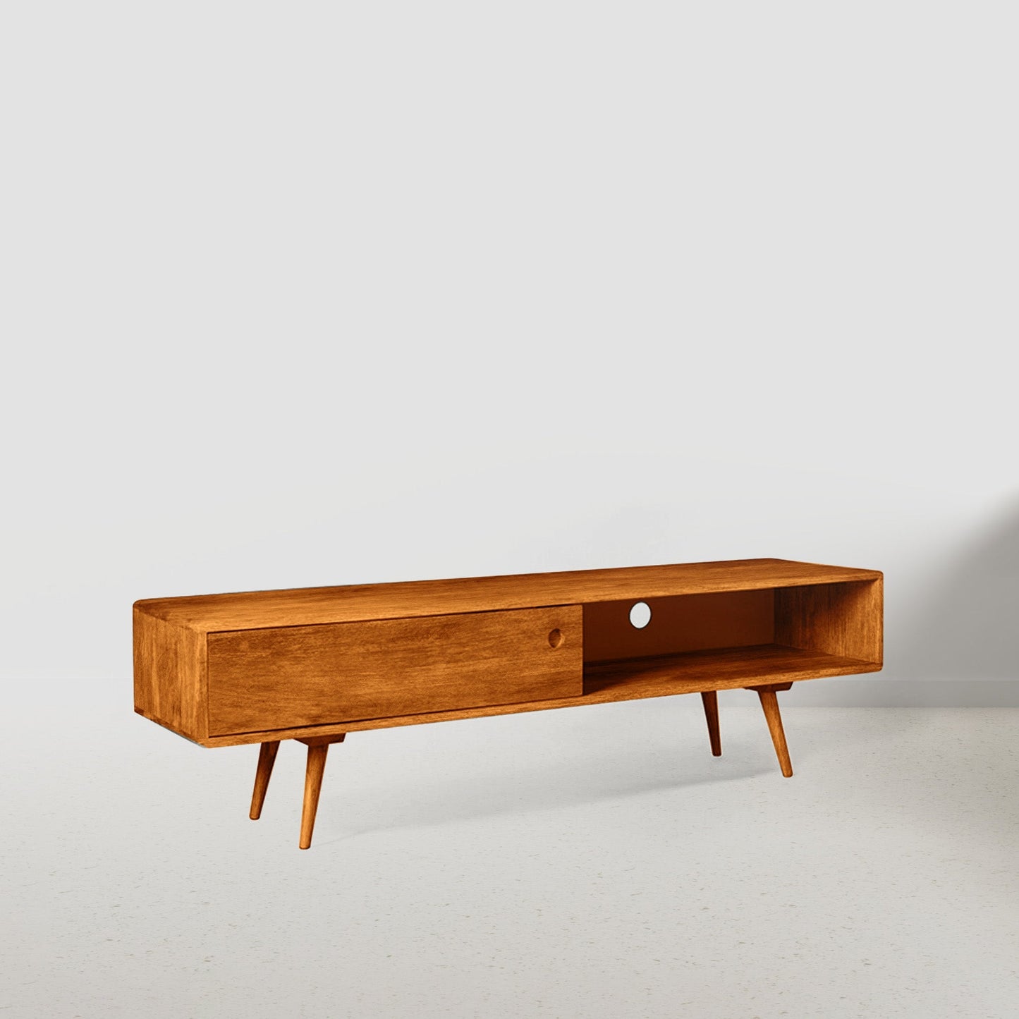 Sven TV Unit Console in Mango Wood - Scandinavian Style