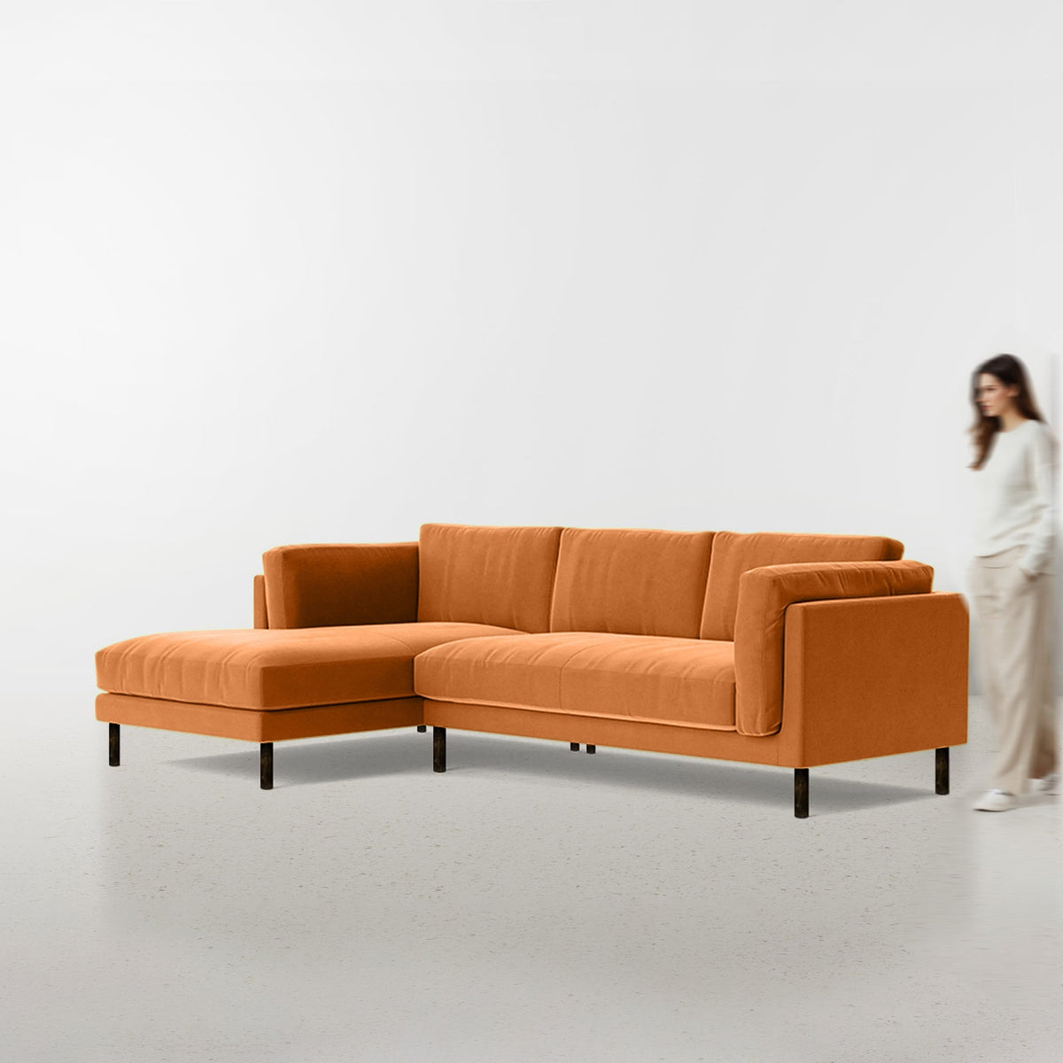 Sven L Shaped Sofa - 98"