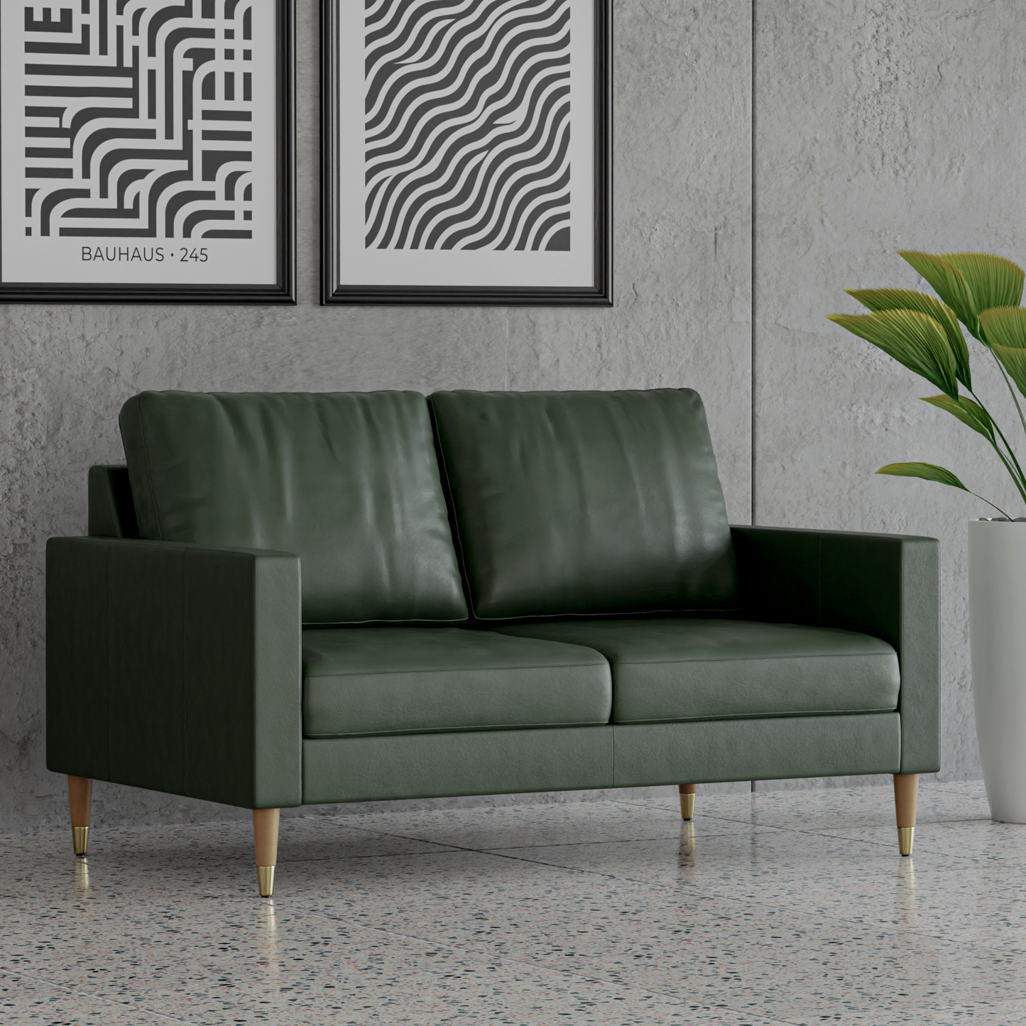 Lore Sofa | 2 Seater Italian Leather Sofa (5 feet)