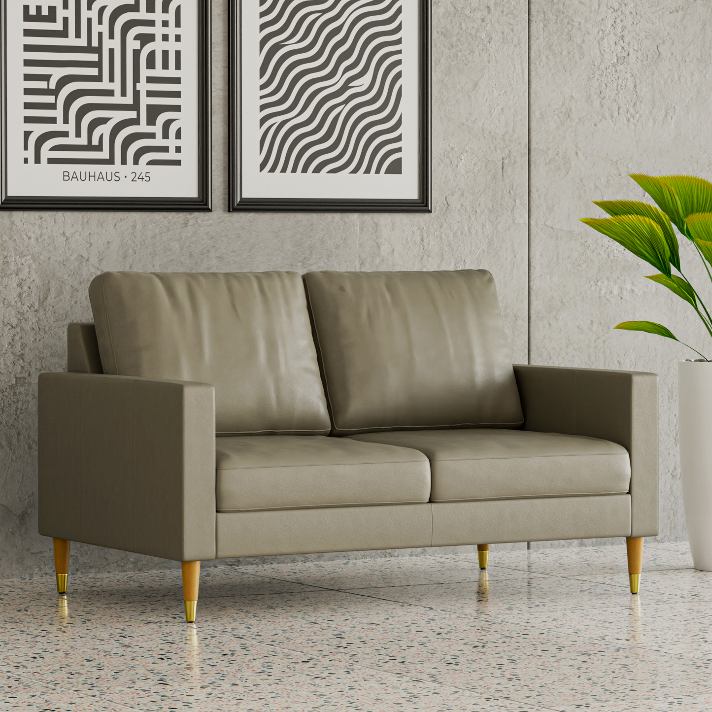 Lore Sofa | 2 Seater Italian Leather Sofa (5 feet)