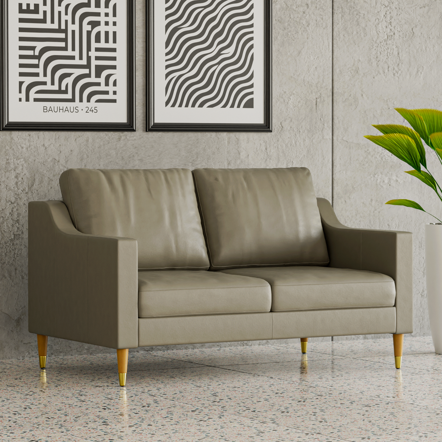 Lore Sofa | 2 Seater Italian Leather Sofa (5 feet)